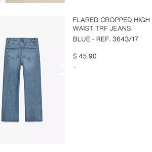 Zara Women's Blue Flare Jeans